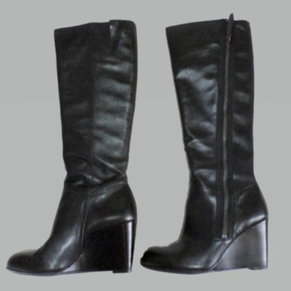 Franco Sarto 5M Black Tall Wedge Boot - Picture 1 of 4